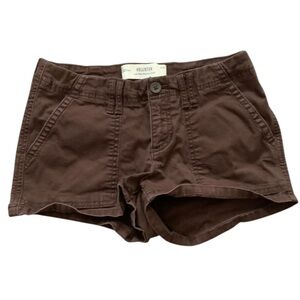 HOLLISTER Low Rise Casual Shortie Women's Size 2 Waist 26 Brown Short Hot Pants